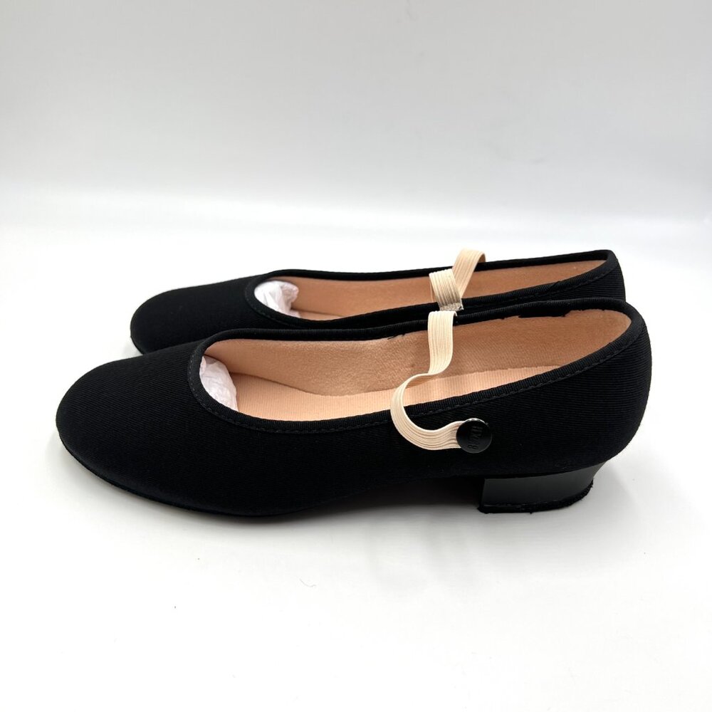 Bloch Womens Size‎ 7.5 S0326L Accent Black Canvas Dance Heels Shoes - Picture 6 of 14